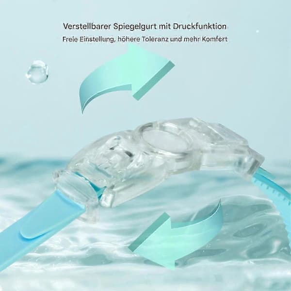 Svømmebriller for barn – Med nesebrobeskyttelse, antidugg, justerbar passform – Rosa/Blå