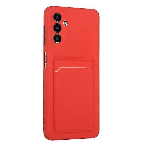Kompatibelt för Samsung Galaxy A13 5G Kameralinsskydd Stötsäkert TPU Halkfritt Telefonfodral med Korthållare Red