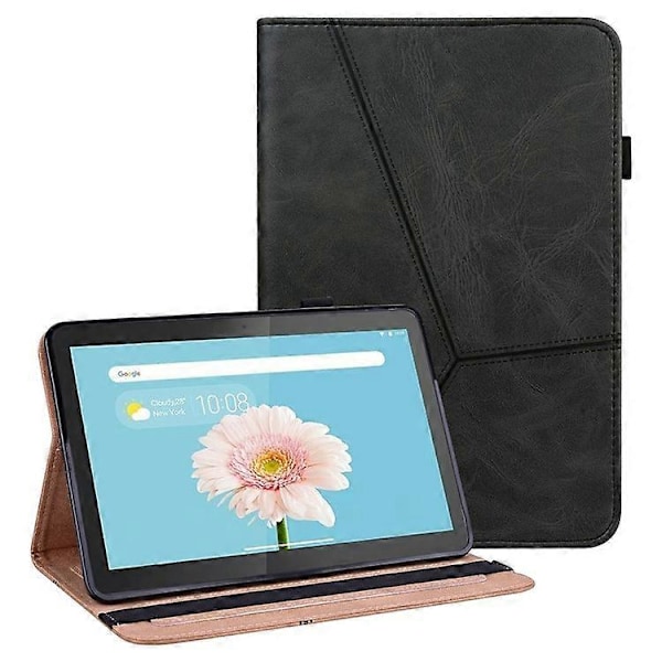 Flerfarget Fallbestandig Tablet Stand Lærdeksel med Kortholder Kompatibel For Lenovo Tab M10 TB-X505L/TB-X505F/TB-X605L/TB Black