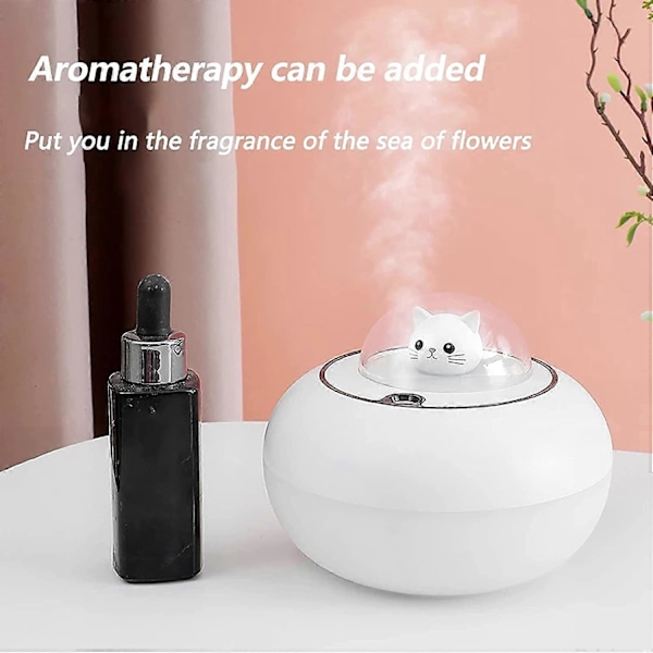 Luftfuktare för hushållsbruk, nattlampa kall dimma luftfuktare, automatisk timer av, automatisk avstängning utan vatten, tystgående luftfuktare, sött kit