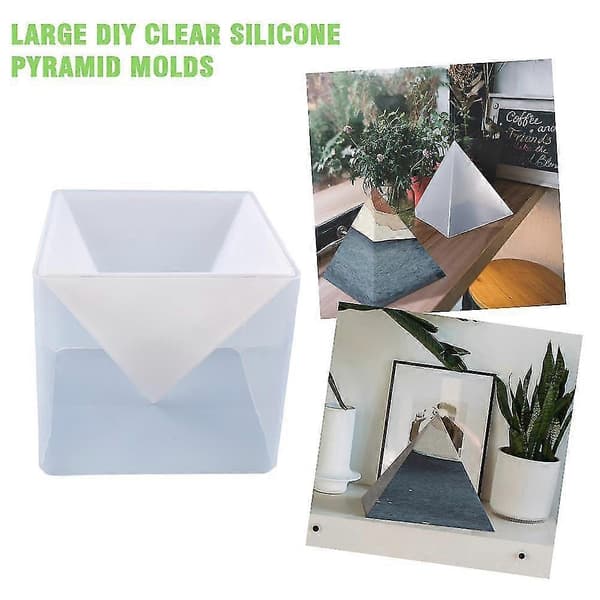 DIY Stor Pyramide Silikoneform Håndværk Klar Epoxyharpiks Støbeform-Yvan