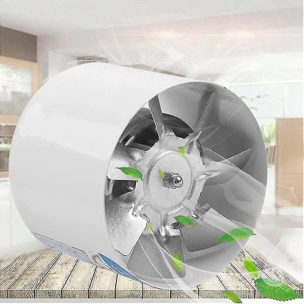 4 tommer Inline Kanalventilator Metalrør Ventilation Udstødningsventilator Mini Ekstraktor Vægventilator Med A