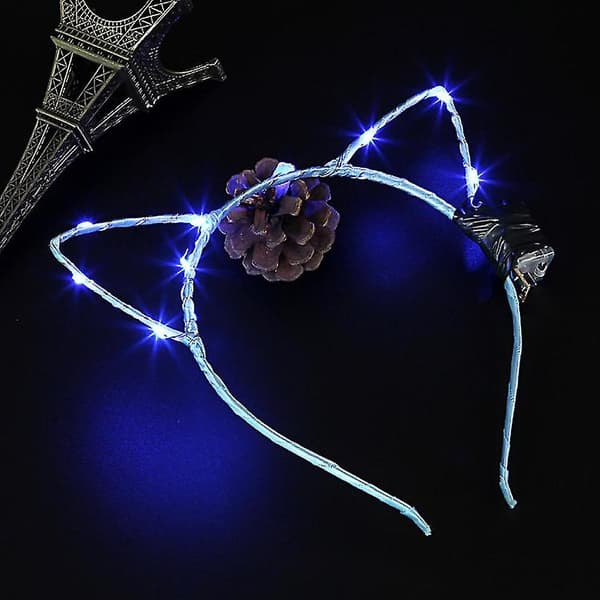 5 stk. LED Starlight Kitty Lysende Katteører Hodebånd (Tilfeldig Farge) MOB