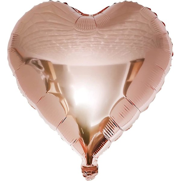 10 stk. Rosenguld Folie Hjerteformede Balloner 18 Tommer Hjerte Mylar Balloner Til Babyshower Bryllup Valentinsdag Dekorationer Kærlighedsballoner Festdekorationer