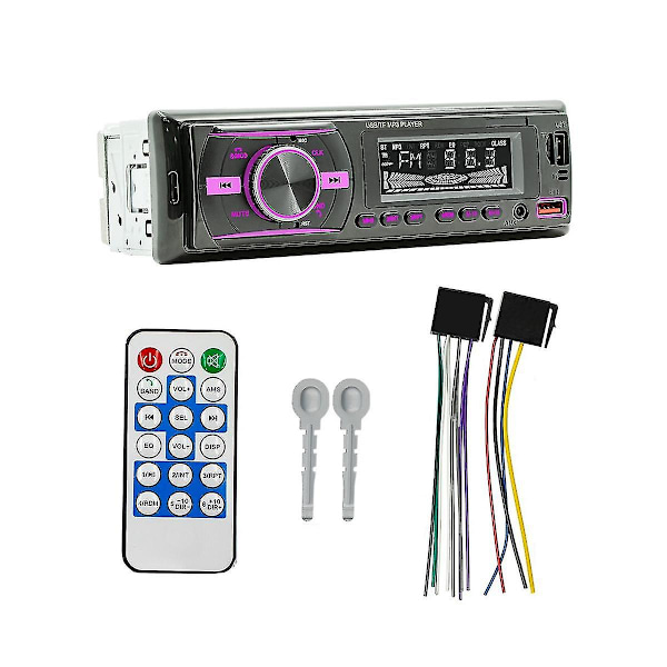 Yksi DIN-kokoinen auton äänentoisto Bluetooth-autoradion vastaanotin LCD-näytöllä AM/FM-radio MP3-soitin USB SD A