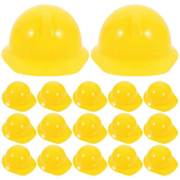 40 st Miniatyr Bygghjälmar Mini Bygg Hjälm Leksak Partyhattar Utklädnadskepsar