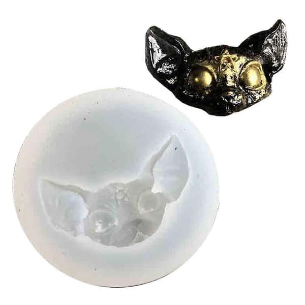 Sfinks kattform Ravneskallehode Silikonpyntform for Epoxyharpiksstøping