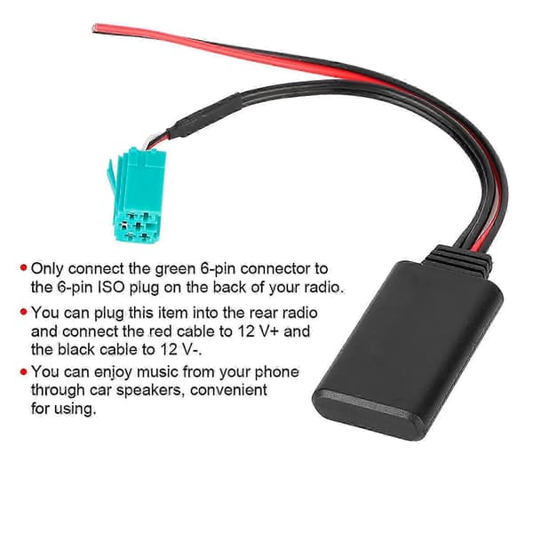 Audio Trådlös Bluetooth Stereo Radio Kabel Aux-ingång Adapter Passar för Clio 2005-2011