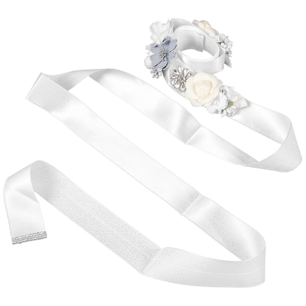 Brudekjolebelte Bryllupsbåndbelte Dekorativt Blomsterbelte Brudebelte Perleblomsterbelte