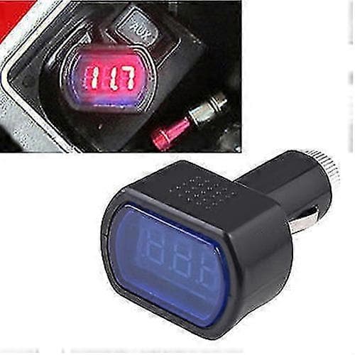 DC 12V 24V Bilbatteri LED Cigarettænder Elektrisk Spændingsmåler Voltmeter
