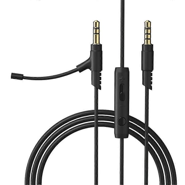 3,5 mm Spelmikrofonkabel med Volymkontroll PC Laptop Hörlurar