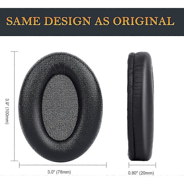 Øreputer Kuleputer Erstatning for Sony WH-1000XM3 1 Par (Svart)