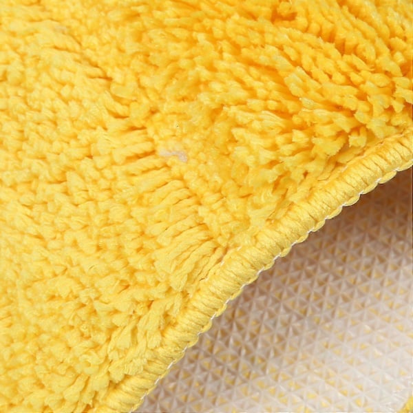 Tæppe Absorberende Skridsikkert Tæppe Europæisk T-stribe Badeværelsesmåtte Tæppe Hjemmedør 45 X 65cm Gul (haoyi)