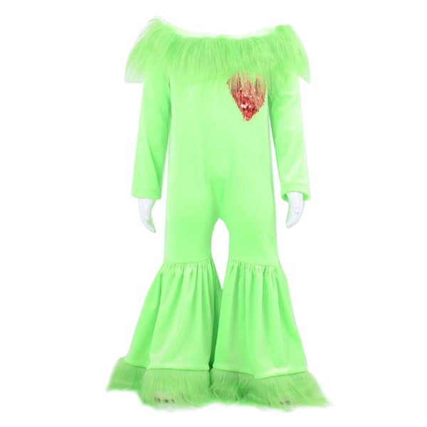 Barn julkläder Jumpsuit Julkläder Set Julklapp Green 2-3Y