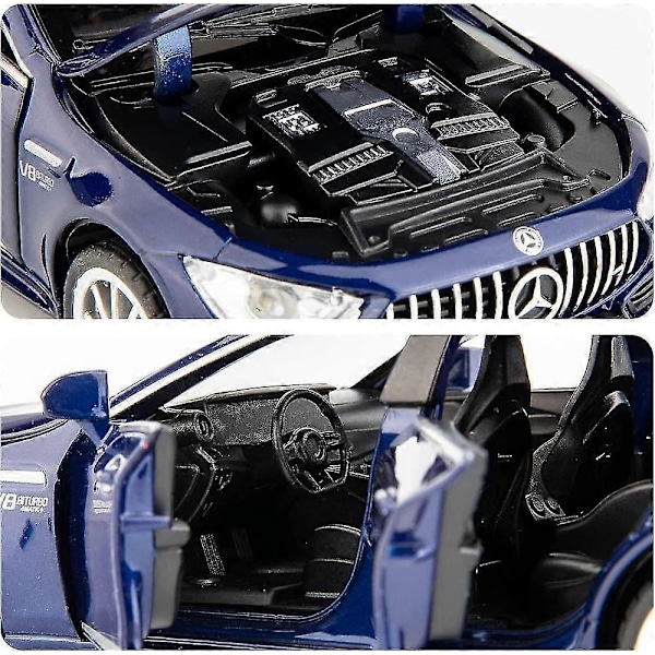 Metalliseos Automalli, 1/32 Painevalettu Auto Benz Amg Gt63 Automalli Vedettävä Äänellä ja Valolla Leluauto Pojille Tytöille Aikuisille Lahjaksi
