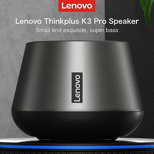 Lenovo Thinkplus K3 Pro Trådløs Høyttaler BT 5.0 Ekte Trådløs Stereo Musikkspiller med Mikrofon HD-Samtaler Stereo Lyd Dyp Bass 1200mAh Lang Batteritid