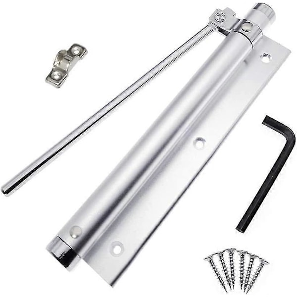 Fjäderstängare Dörrstängare i Aluminiumlegering Justerbar Ytmonterad Självstängande Anordning 45kg (1 Styck)