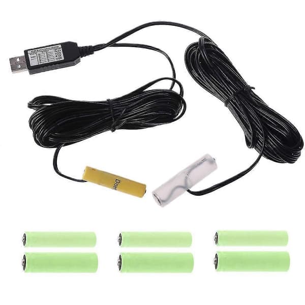 6V AA AAA -pariston korvaava USB-virtalähdekaapeli, korvaa 4 kpl 1,5 V:n paristoa