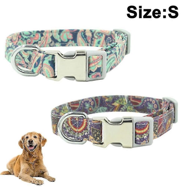 Katt Halsband Brytsäkert Set Om 2 St Stam Mönster Husdjur Säkerhet Justerbart Kattunge Halsband Bekvämt Mjukt Katt Halsband-storlek S 6 + 7
