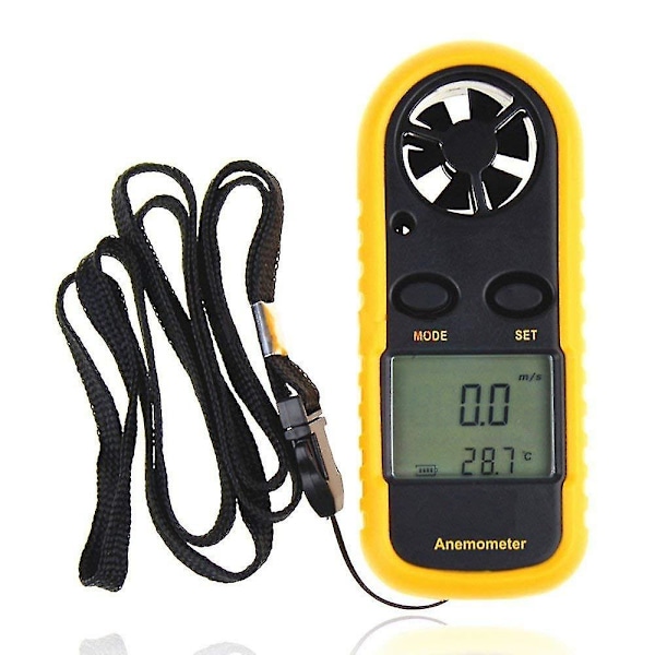 Digital Anemometer, vindhastighetsmätare, luftflödeshastighetstemperatur