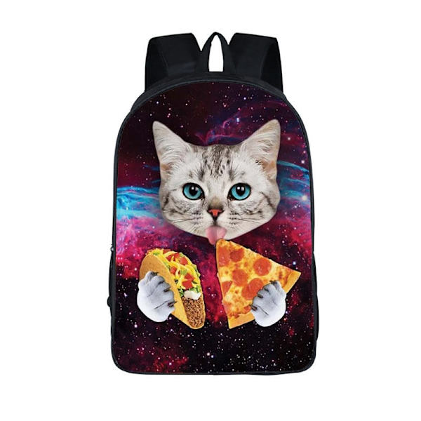 Funny Space Cat Unicorn ryggsekk Laser Cat Kitty Dagsekk Barn Skolevesker for tenåringer Jenter Skoleryggsekker Barn Bokveske style 7