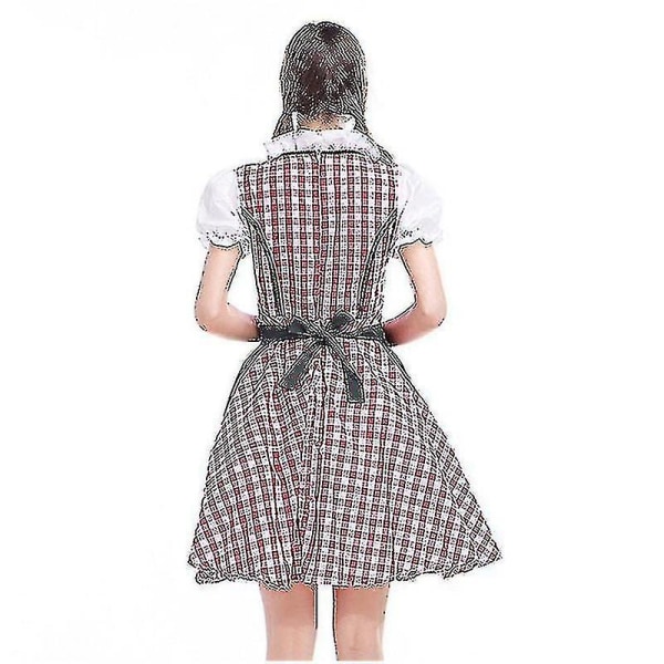 Nopea toimitus Naisten Perinteinen Oktoberfest-asu Saksalainen Beer Wench Dirndl-mekko esiliinalla Cosplay-asujuhlamekko Xs-6xl Plus Size XXXL