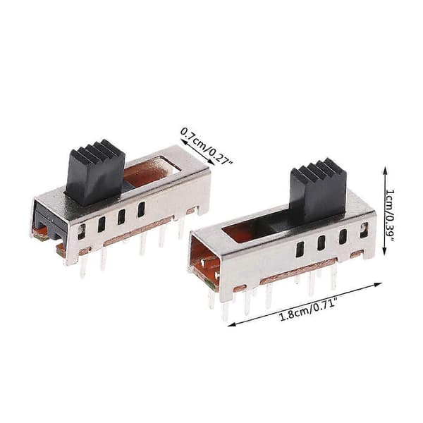10 st SS24E01-G5 Glidströmbrytare Vertikal 0.5A 10 Pin 4-läges vippströmbrytare