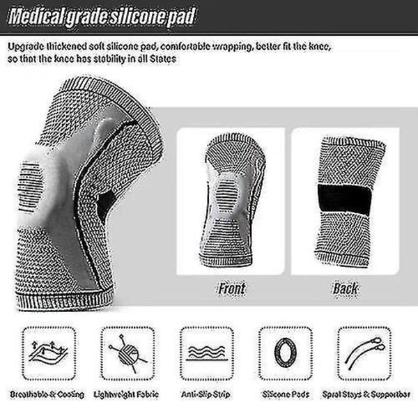 Ultra Knee Elite Knee Compression Medical Knee Brace Knee Compression Sleeve L 2PCS