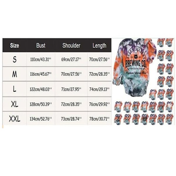 Halloween Sweatshirt Crewneck Pullover - Casual lösa långärmade toppar skjortor style 16 XXL