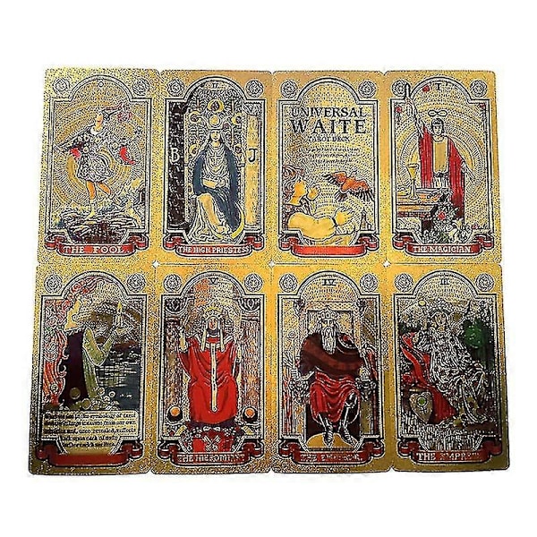 Papirmanual Luksus Gullfolie Tarot Brand Bronzing PVC Vanntett Slitesterk-ZZY