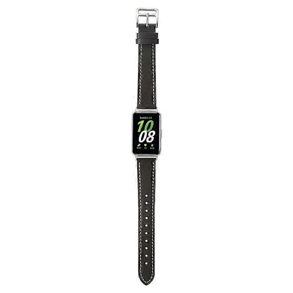 Kompatibel med Samsung Galaxy Fit3 Ægte Læder Urrem Udskiftning Grey