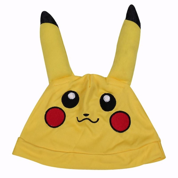 2023 Halloween Party Söt Cosplay Barn Pikachu Gul Klänning Hatt Handledsrem Fotband Set För tjej Cosplay Kostymer S