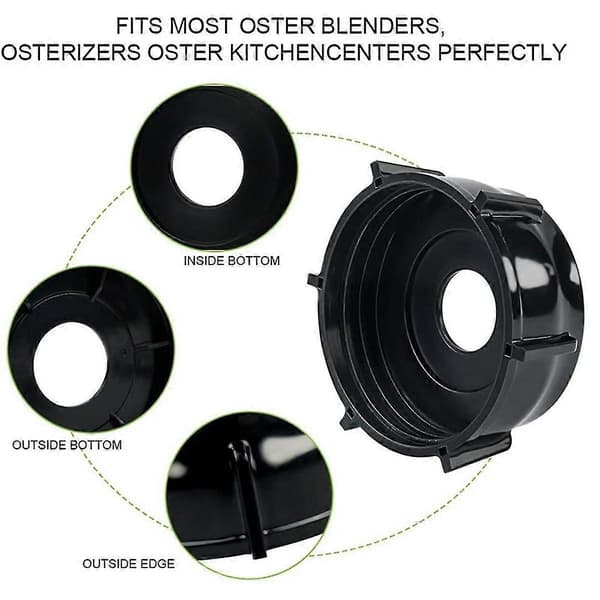 1 stk. 4902-003 Blenderkande Bund til og Osterizer Blendere, Premium Blender Reservedele (Sort)