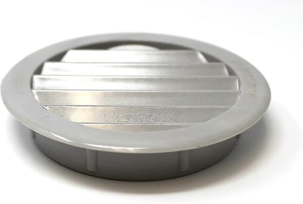 3\" Rund Plast Louver Soffit Ventilationsgaller Reptilnät (4, Grå)