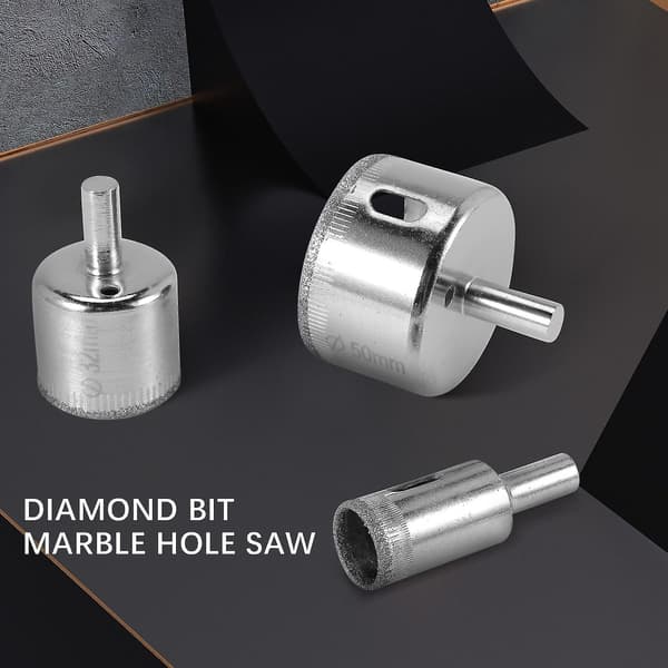 10 stk Diamant 3-50mm Bor Sag Sett Fliser Keramikk Marmor Glasskutter