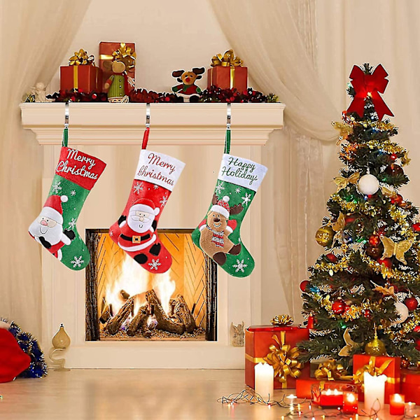 Juldekorationer Gammal Älg Julklapp Presentpåse Godispåse Hänge 3 Delar