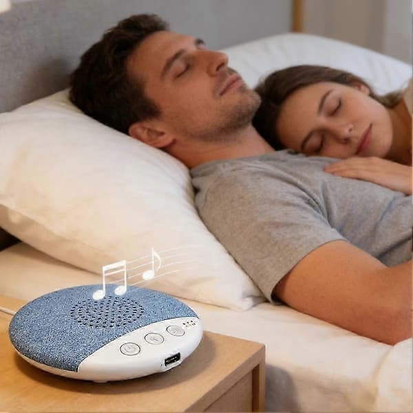Bluetooth-kuddehögtalare för sömn med vitt brus-timer för sidosovande vuxna barn Blue