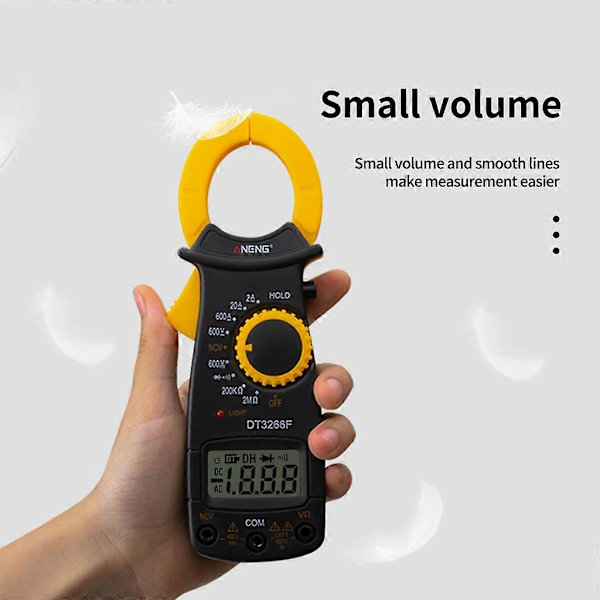 DT3266F LCD Digital Clamp Multimeter AC/for DC Spænding og Modstand NCV Diode