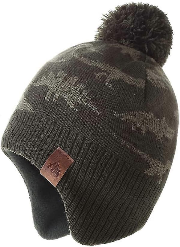 Vinterhatte til drenge, store børn, cowboy stof/aviator vinterhue med øreklapper