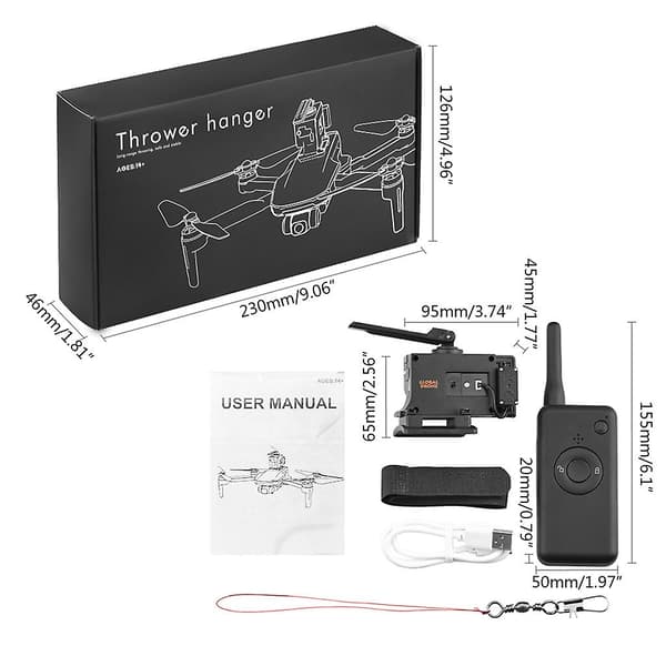 Airdrop-system til Mavic 2/Pro/Air 2/Air fiskekrog agn ring gavelevering