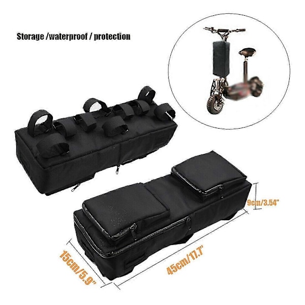 Cykeltaske til Batteri 17.7inch/45cm Elektrisk Scooter Taske Cykel Front Vandtæt Opbevaring Til Eb (haoyi