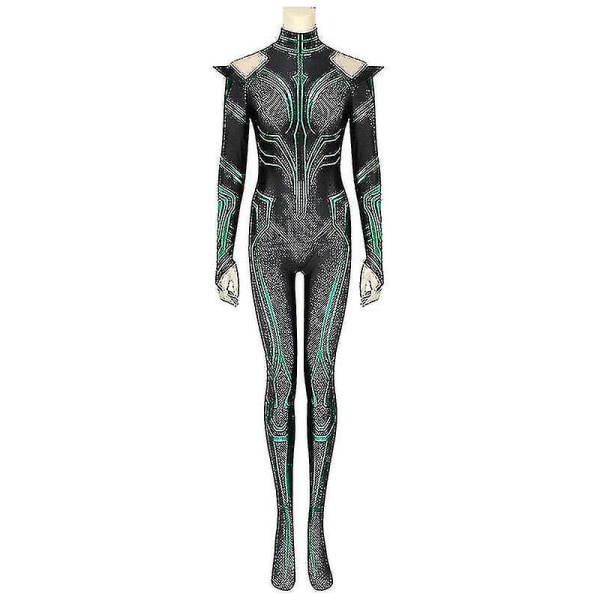 Paras alennus Kuolemanjumalatar Hela Cosplay -asu Ragnarok Hela Jumpsuit Halloween Carnival Party -asu mainokseen