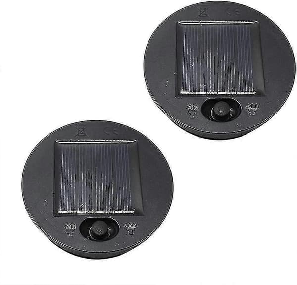 2 stk. solcellelys erstatninger premium LED solcellepanel lykt lokk lys