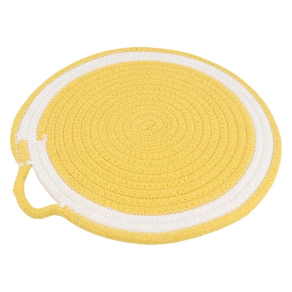 Bordsunderlägg Matbord Värmebeständig Matta Mögelsäker Gul 30x30cm Rund 1-pack