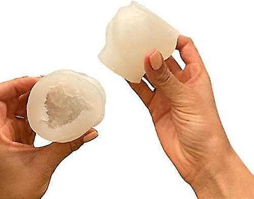 2-pak silikoneforme 3D-lysforme, grov garnkugleform og fin garnkugle