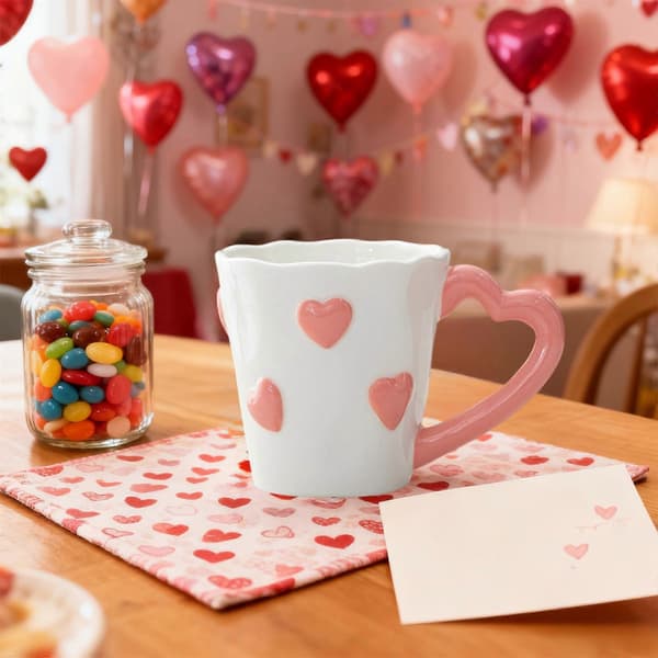 Hjerteformede keramiske krus til par – en dejlig Valentinsdagsgave