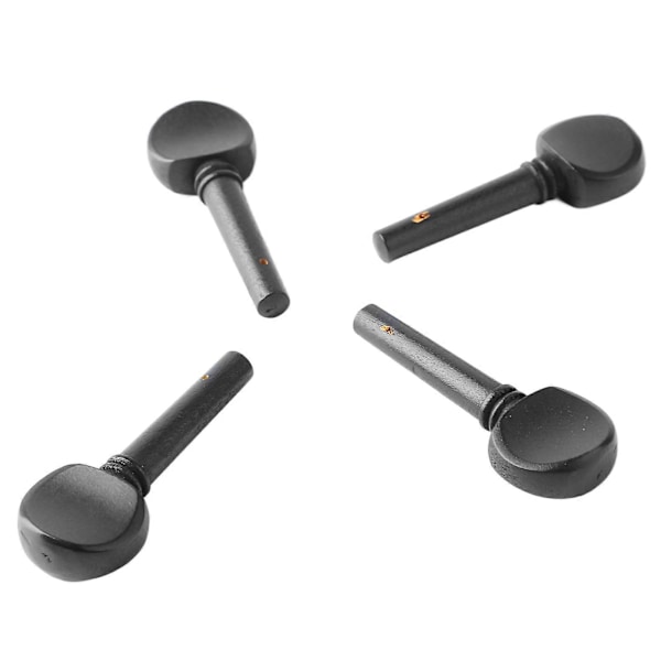 4 stk. fiolinstemmeskruer, portable, fint utseende, tre, fiolinstemmeskrue erstatning, svart M00590