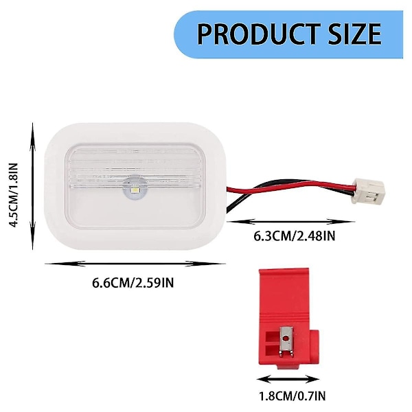 W10695459 Kylskåp LED Ljusmodul Enhet För, kylskåp LED Ljuskort W10843353