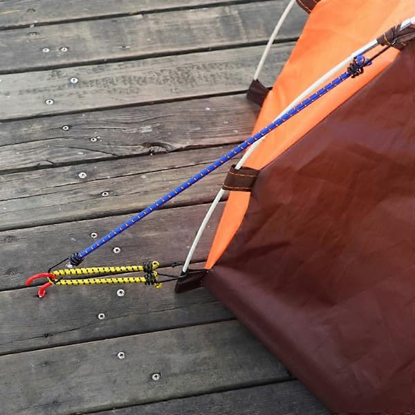 Elastisk stropp med kroker for camping, kajakkpadling, sykling og bagasjestropper