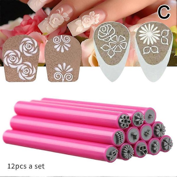 6 st Nagelkonst Stämpelpenna Set Kreativa DIY Nagelkonst Dotting Verktyg Mångsidighet